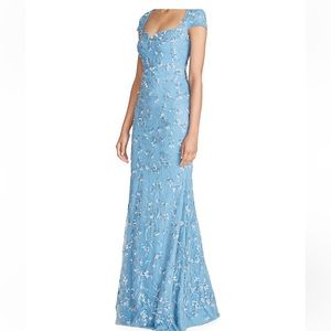 NWT Theia Bree Cap Sleeve Gown 4
